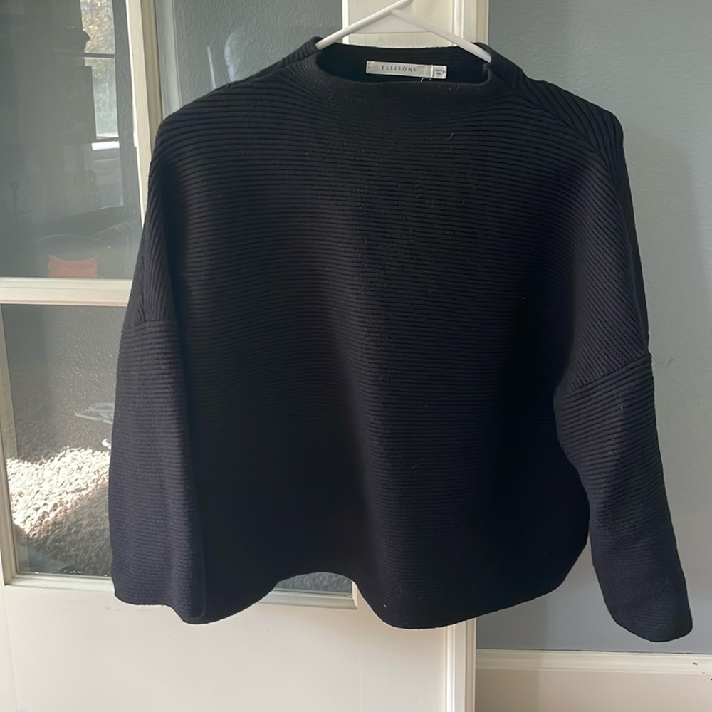 ribbed crop top - medium - black